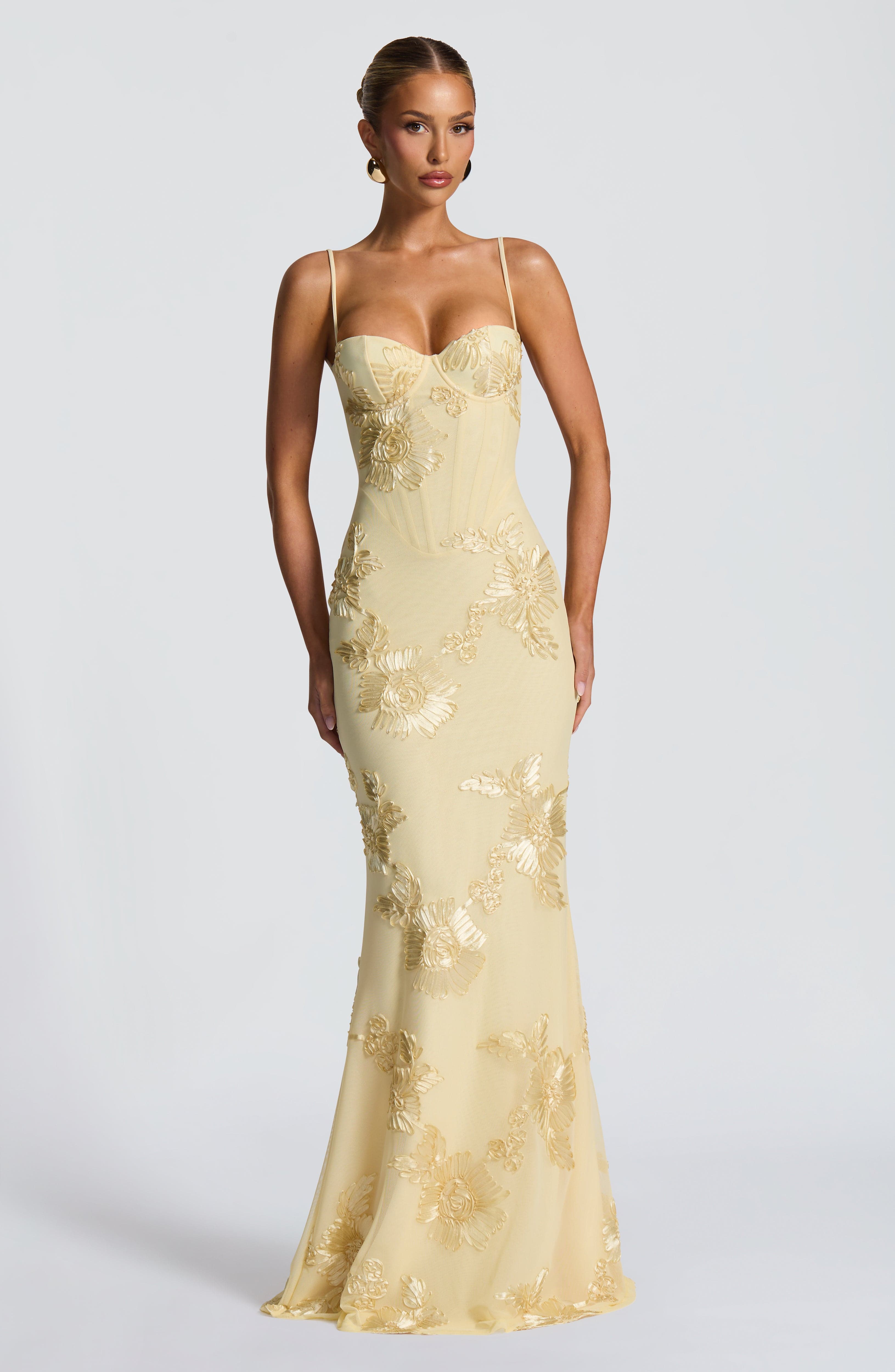 Elara Maxi Dress - Lemon
